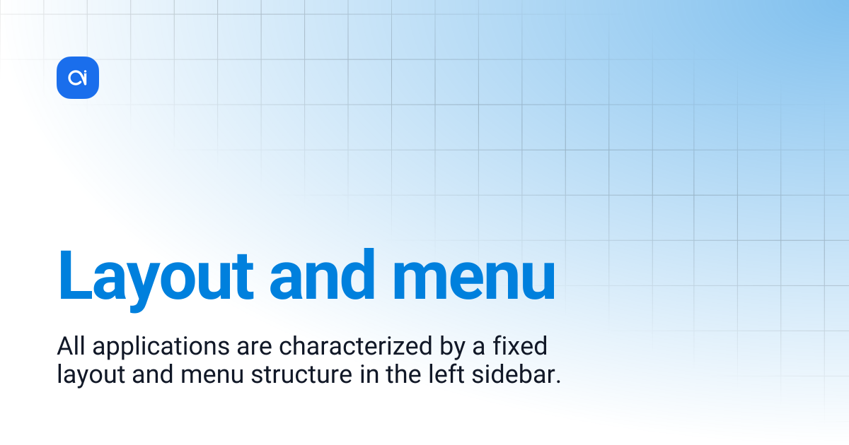 Layout and menu | Any2info Academy