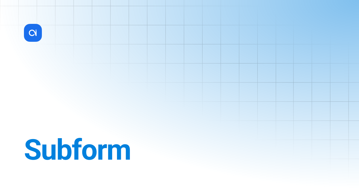 Subform | Any2info Academy